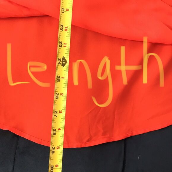 A.L.C. Red Silk Long Sleeve Draped Lightweight Holiday Blouse Top NEW - 18 - Picture 6 of 9